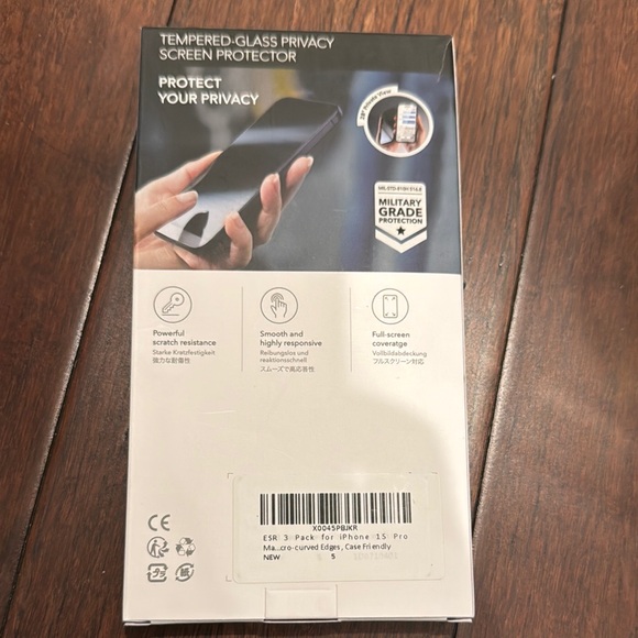 iPhone 15 pro max Black Privacy Screen Protector for Cell Phones - Picture 2 of 2